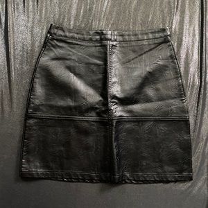 Faux leather skirt